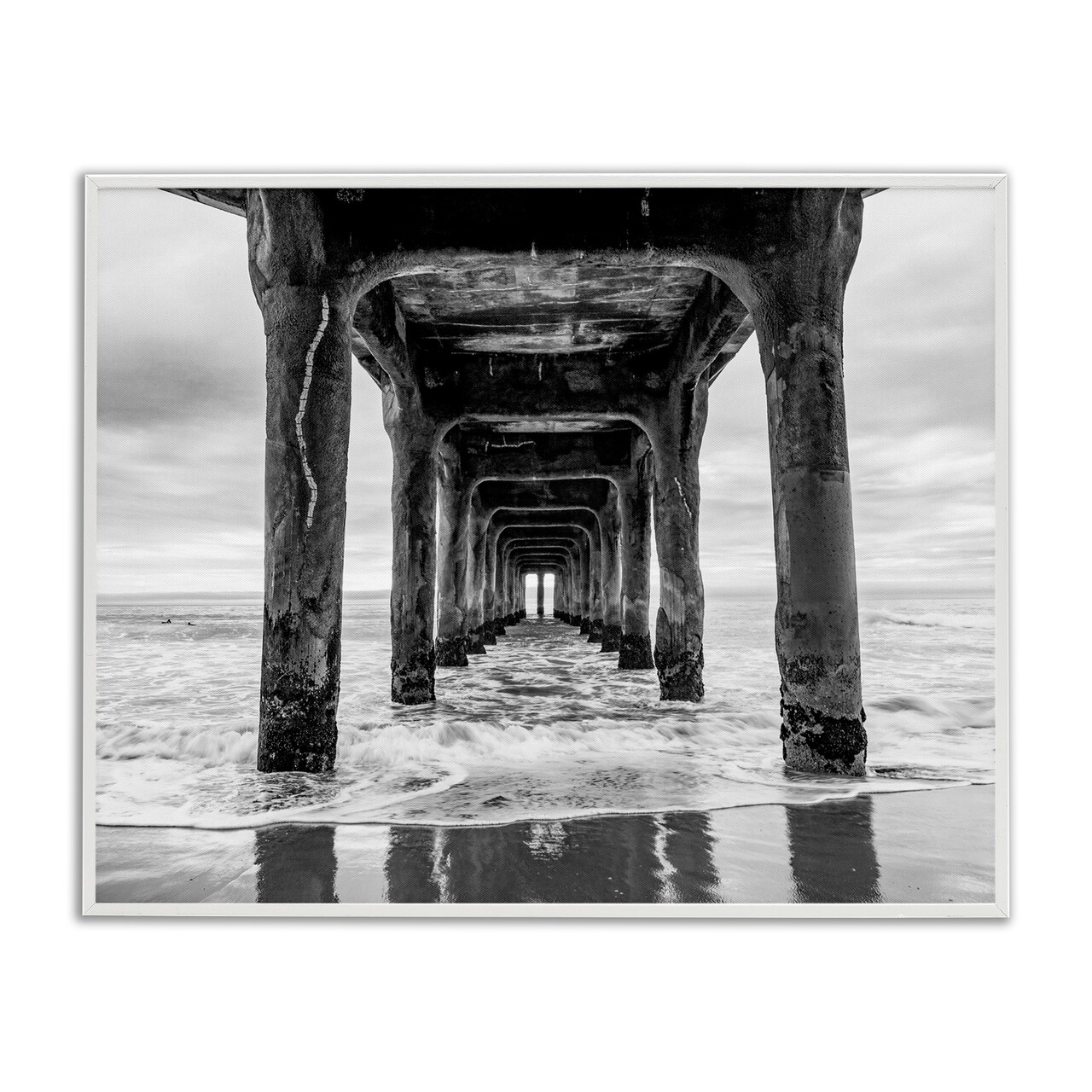 Stupell Industries Pier Structure in Perspective Framed Giclee, design by Jeff Poe Photography